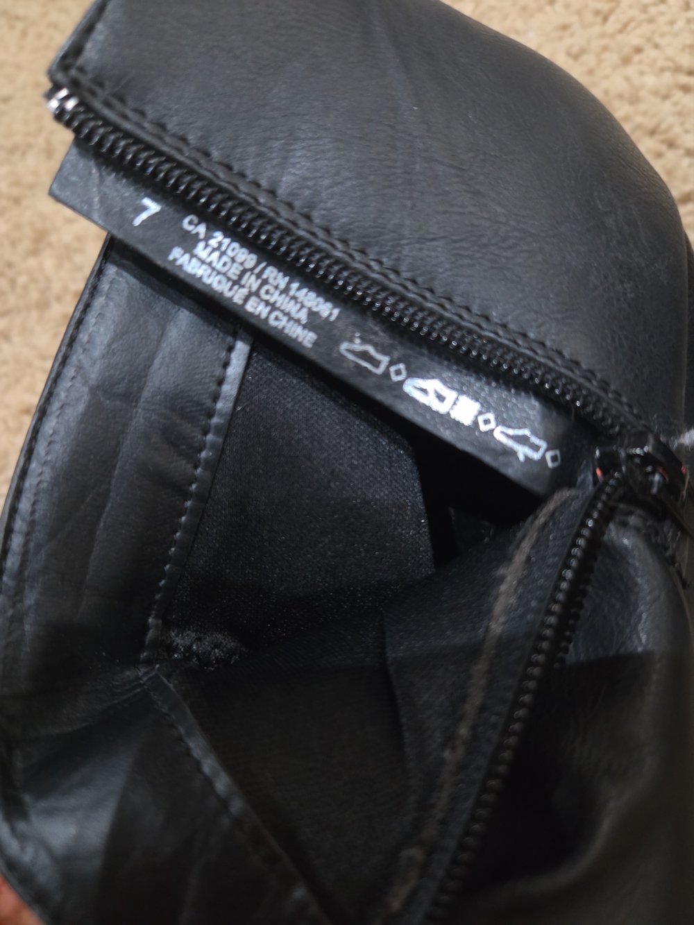 Black Wedge Ankle Boots with Buckle Detail - Picture 6 of 6